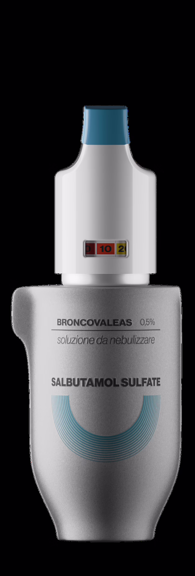 Render of the inhaler with its protective cap