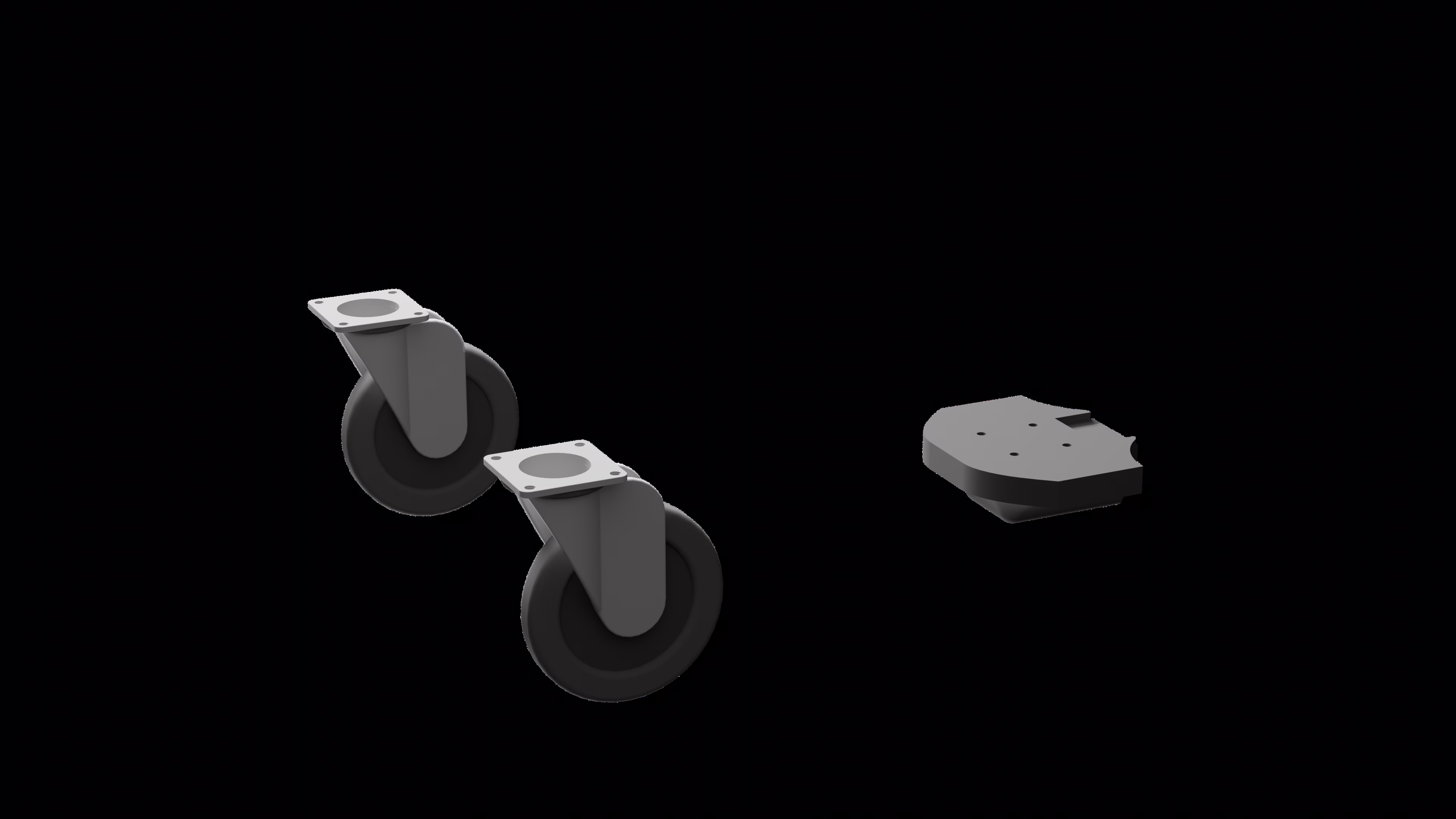 Assembly step 1: base and wheels