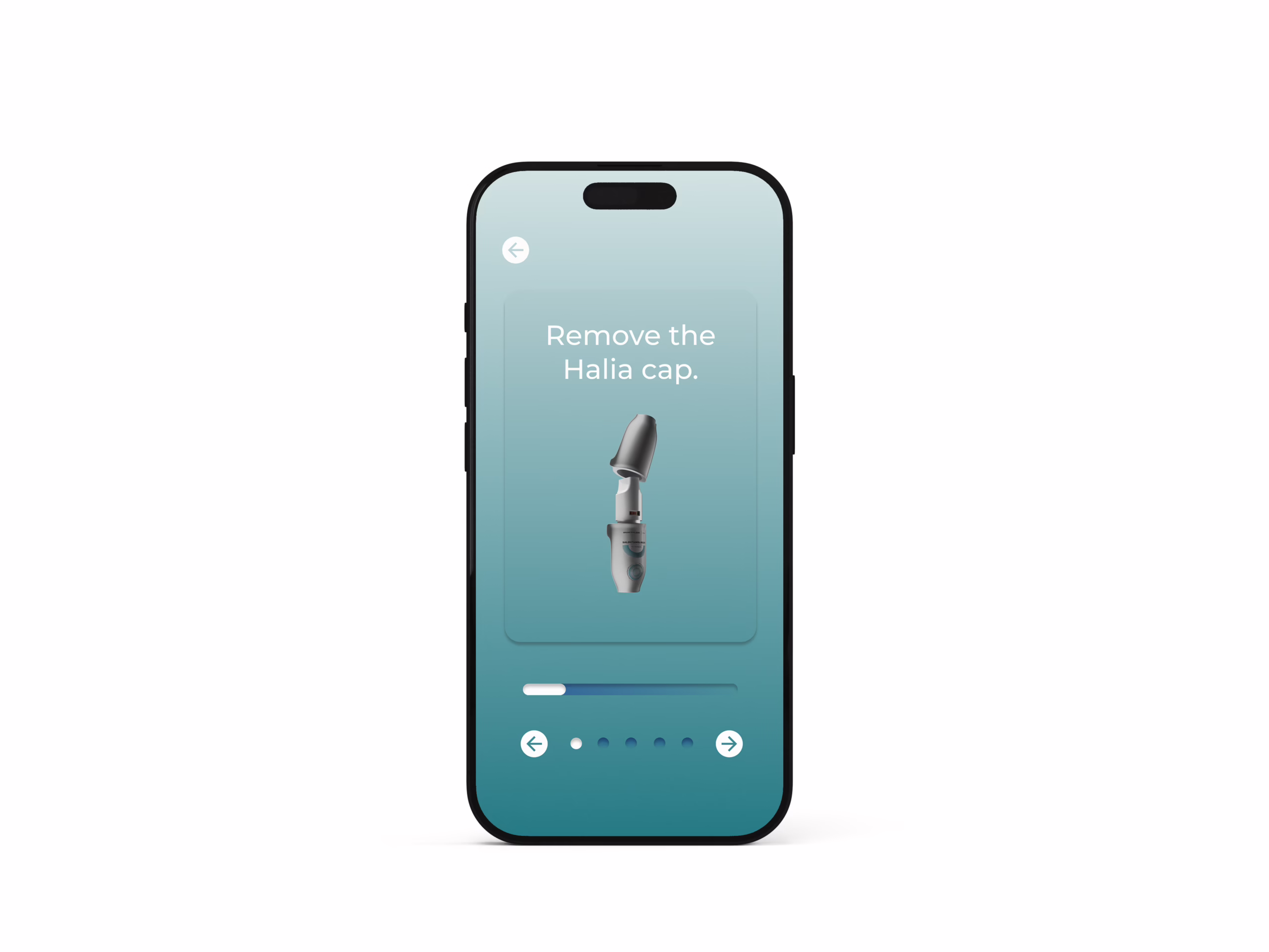 App screen: taking the inhaler apart