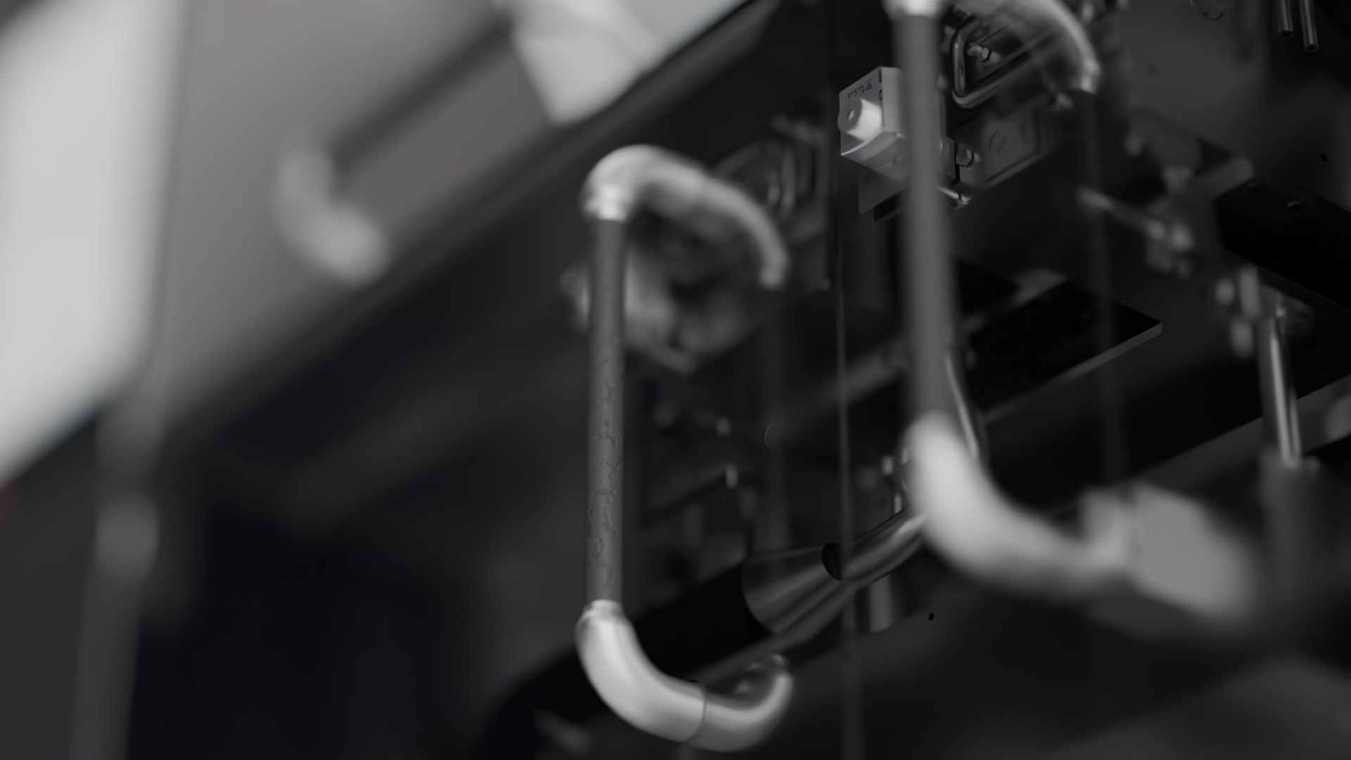 Close-up of the handles set into the covers