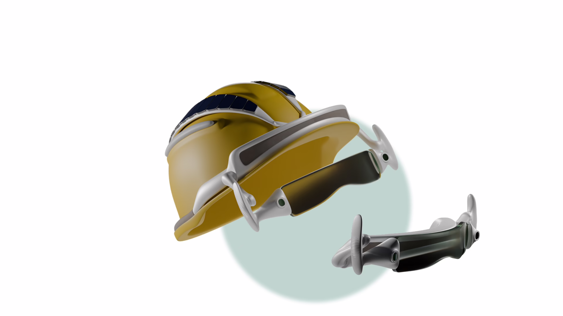 ResQ.Helmet with the visor detached